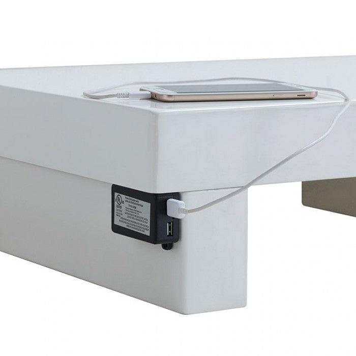 Christie White High Gloss Lacquer Nightstand