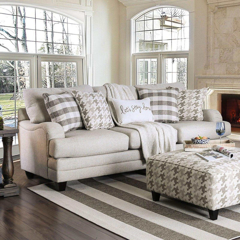 Christine Light Gray Stationary Sofa & Loveseat 2pc