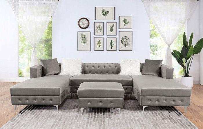 Ciabattoni Gray U Shape Sectional Sofa