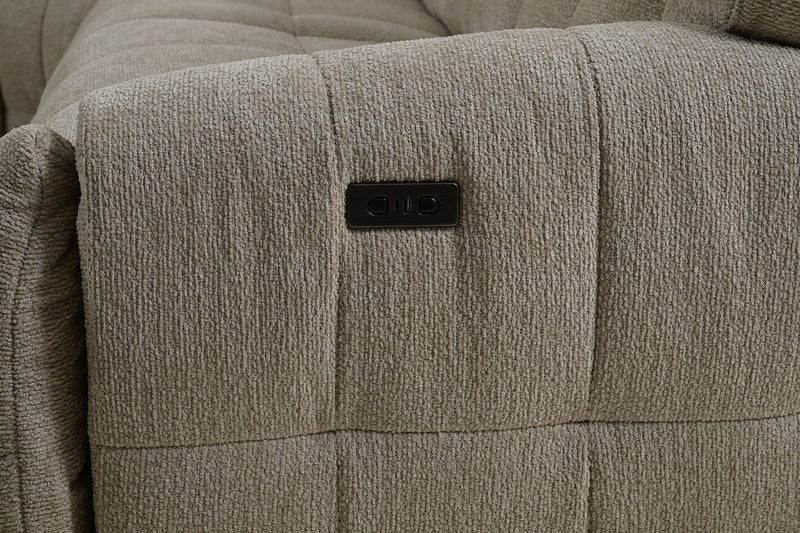 Clemens Beige Power Sectional
