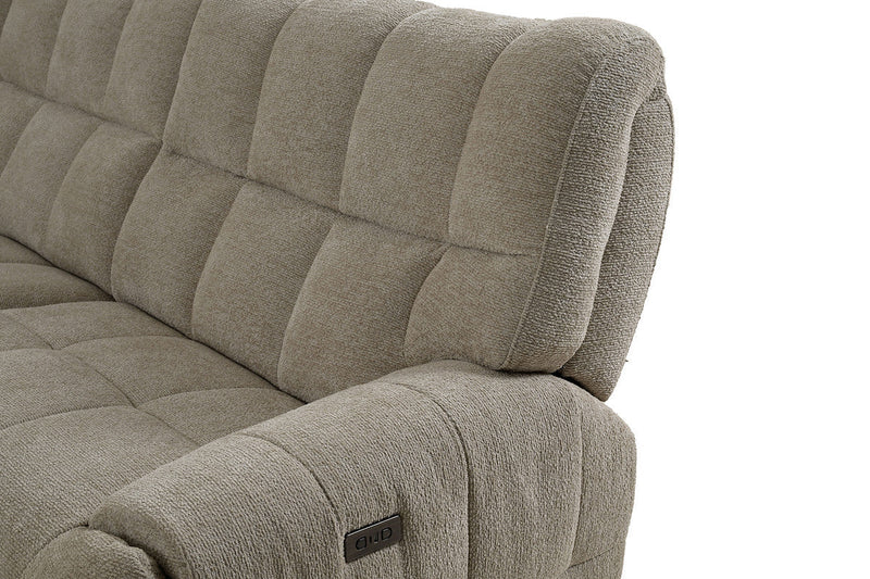 Clemens Beige Power Sectional