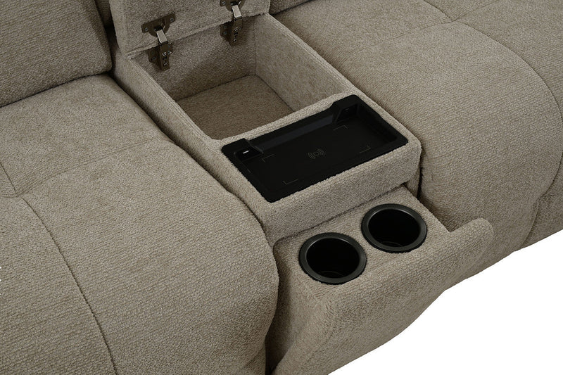 Clemens Beige Power Sectional