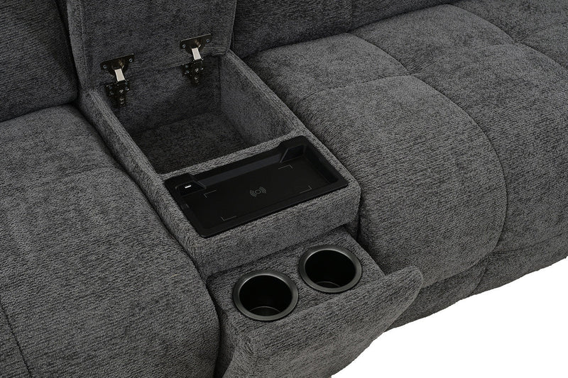 Clemens Dark Gray Power Sectional