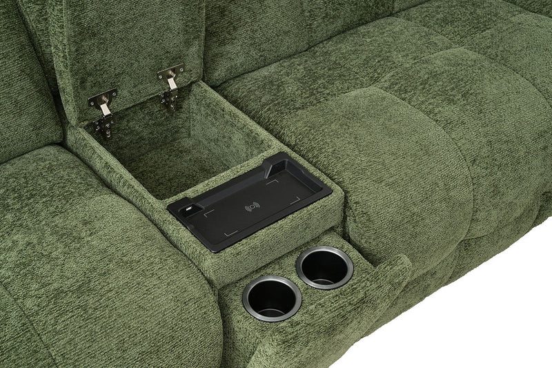 Clemens Jade Green Power Sectional