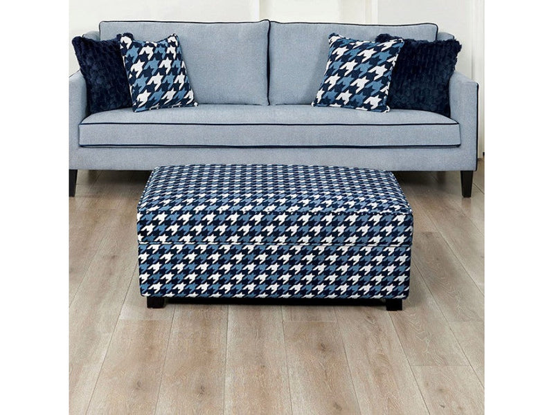 Colindale Gray/Blue Ottoman