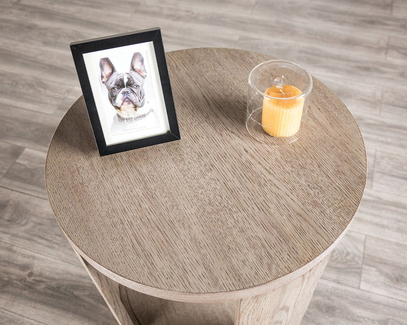 Conisbrough Oak Round End Table