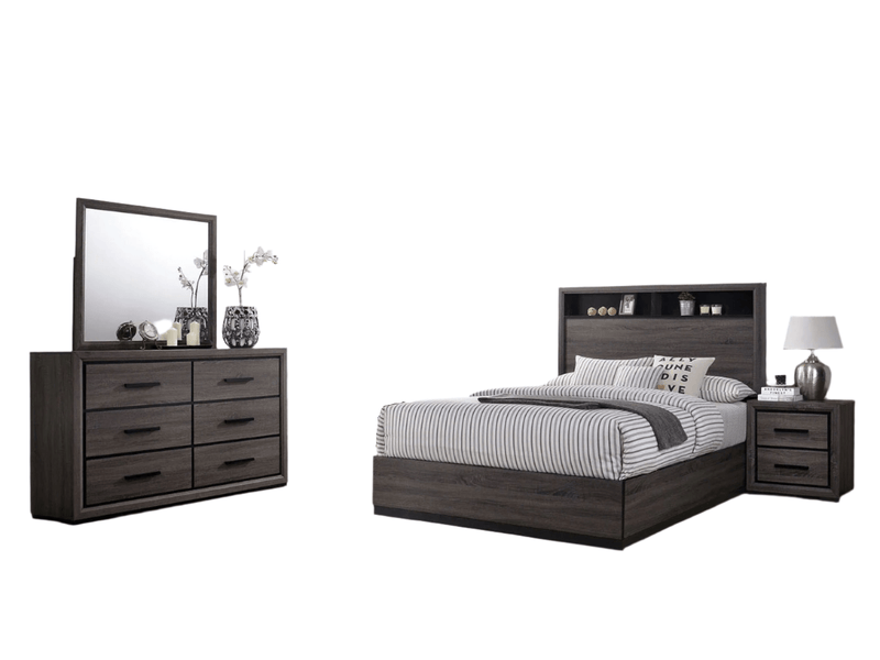Conwy Gray 5 Pc. Queen Bedroom Set w/ 2NS