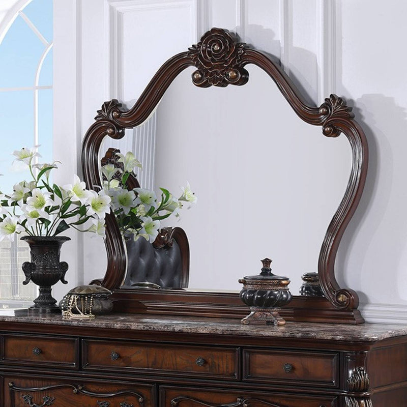 Cremona Dark Cherry 4 Pc. Queen Bedroom Set Leatherette