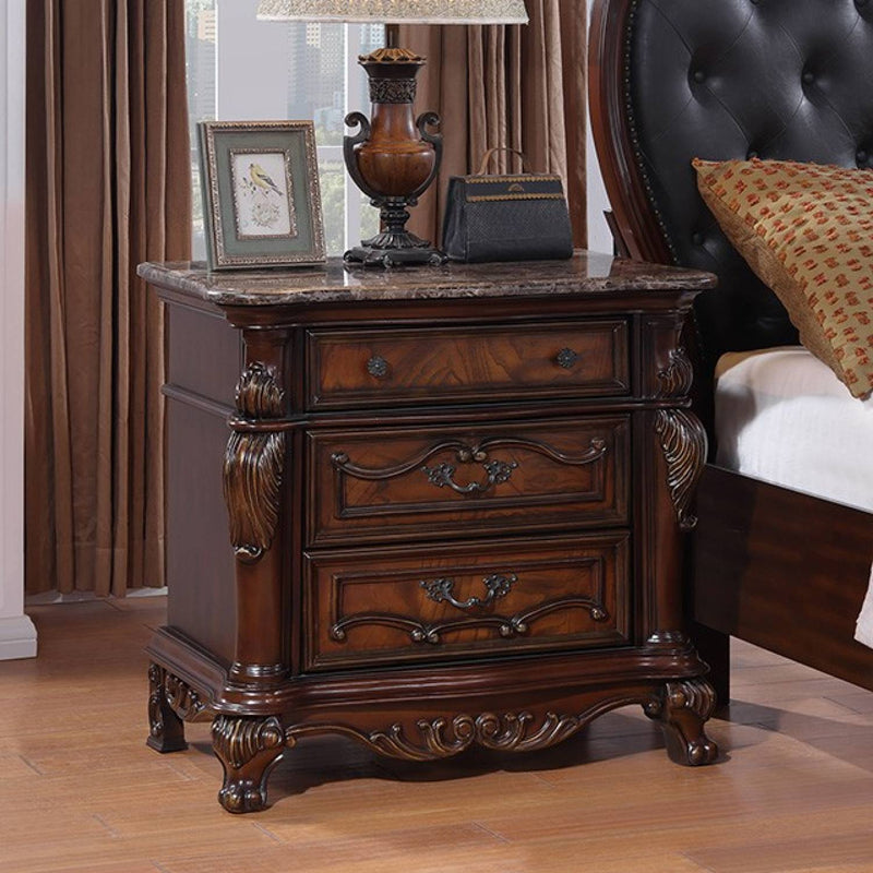 Cremona Dark Cherry 4 Pc. Queen Bedroom Set Leatherette