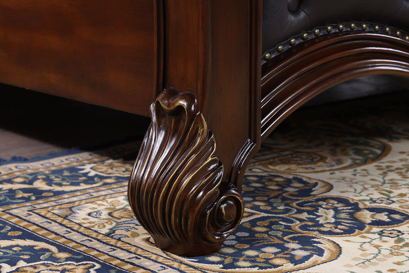 Cremona Dark Cherry Queen Leatherette Bed