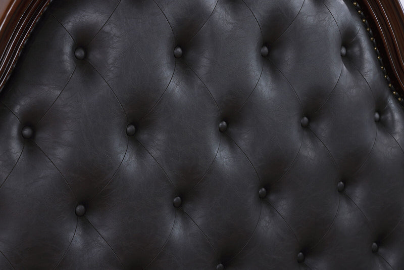 Cremona Dark Cherry Queen Leatherette Bed