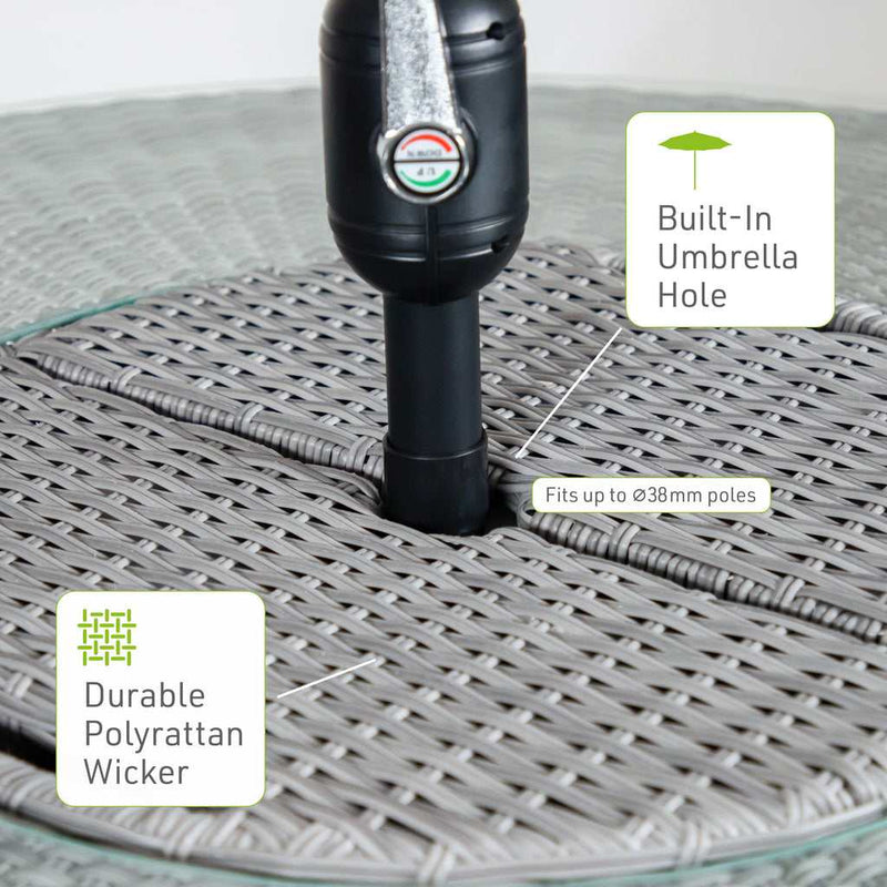 Cyprus Gray Round Outdoor Table Premium