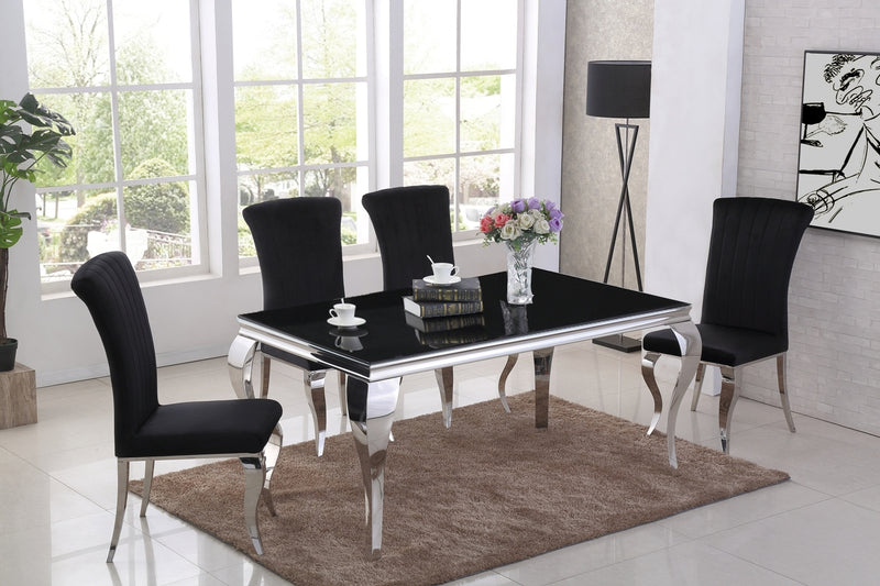 Lreva Chrome Dining Set