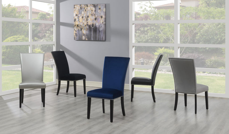 Black Velvet Dining Chair (Price Per Chair/2 Chairs per box. Chair NOT sold seprately)