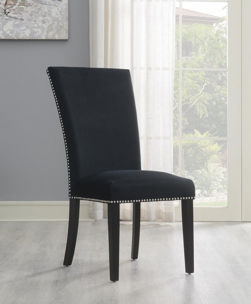 Black Velvet Dining Chair (Price Per Chair/2 Chairs per box. Chair NOT sold seprately)