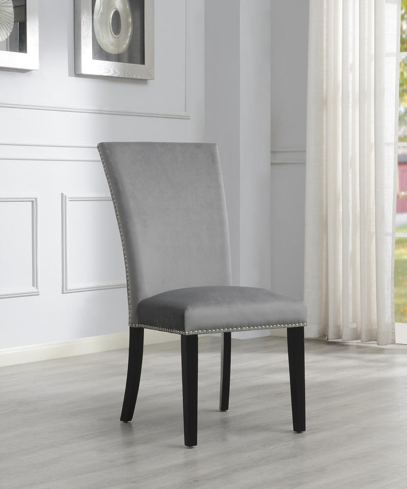 Black Velvet Dining Chair (Price Per Chair/2 Chairs per box. Chair NOT sold seprately)