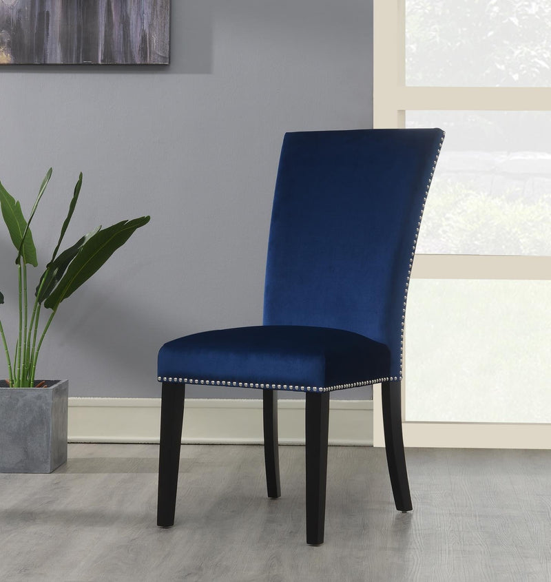 Black Velvet Dining Chair (Price Per Chair/2 Chairs per box. Chair NOT sold seprately)