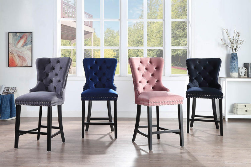 High Luxurious Velvet Counter Chairs