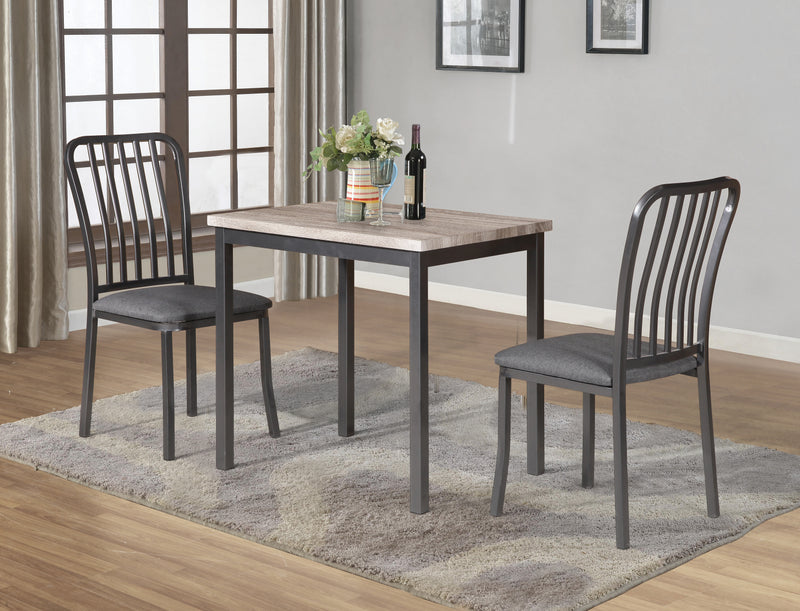 Rreva Gun Metal Dining Set