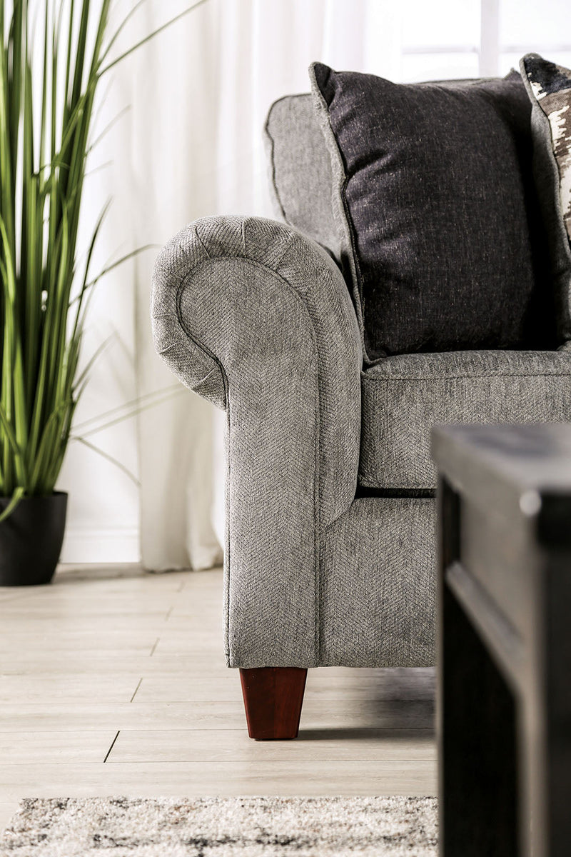 Delgada Graphite Sofa & Loveseat