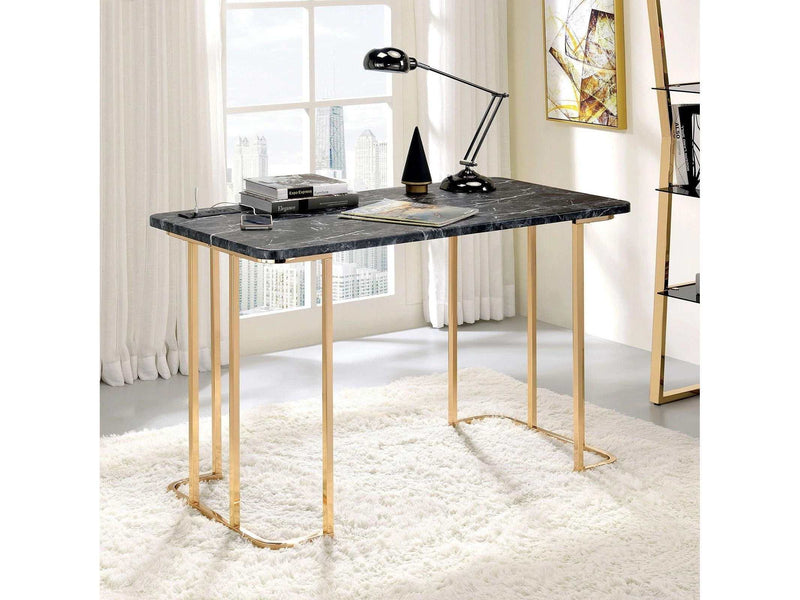 Delphine Gold & Black Desk