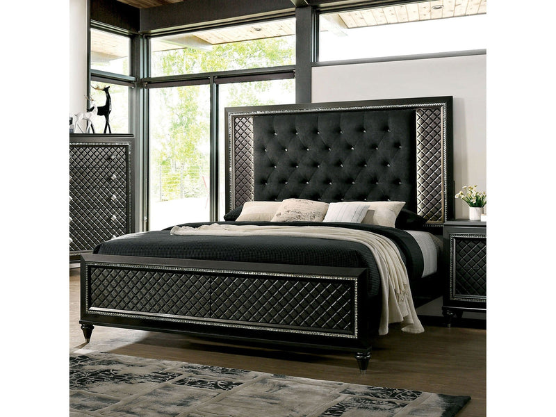 Demetria Metallic Gray California King Bed