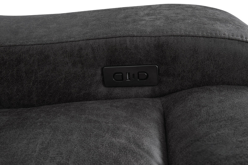 Demetrius Dark Gray Power Sofa & Loveseat
