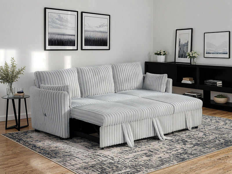 Denholme Gray Sectional w/ Pull Out