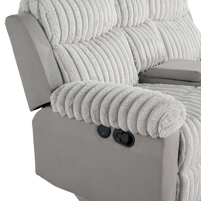 Dionysus Gray Manual Sofa & Loveseat