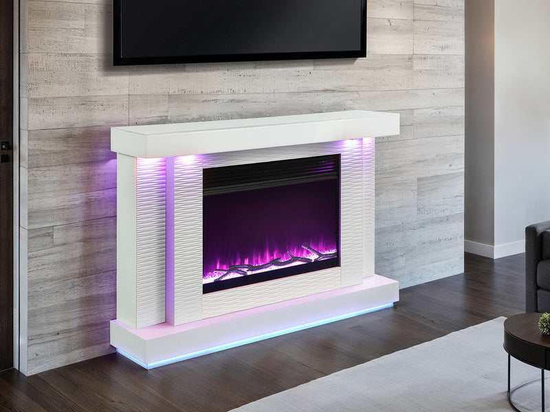 Dorrit White 55" Electric Fireplace