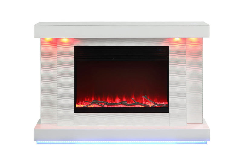 Dorrit White 55" Electric Fireplace