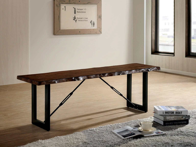 Dulce Walnut & Black Bench