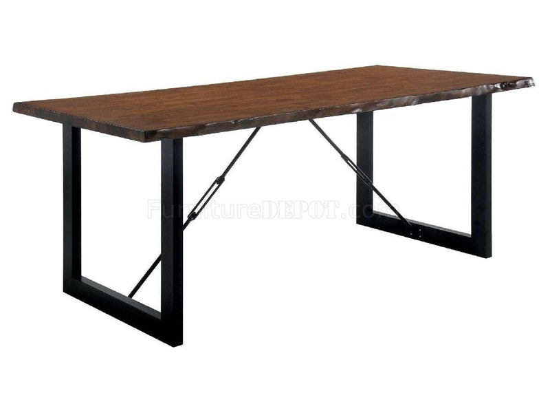 Dulce Walnut & Black Dining Table