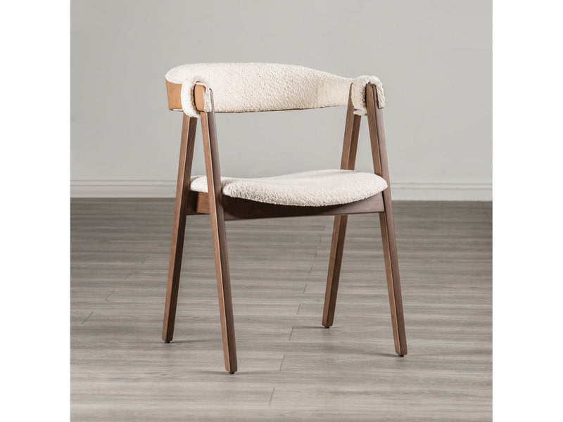 Ebikon Walnut/Beige Side Chair (Set of 2)
