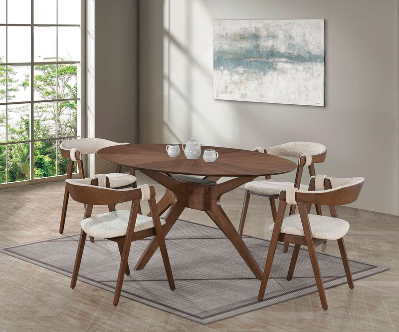 Ebikon Walnut Oval Dining Table