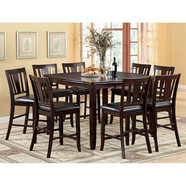 Edgewood Espresso Square Counter Height Table