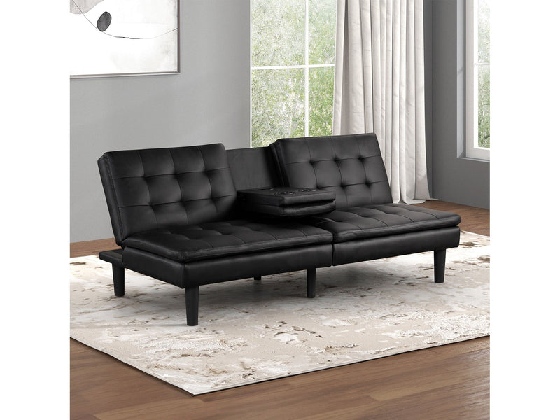 Eidsberg Black Futon Sofa Bed