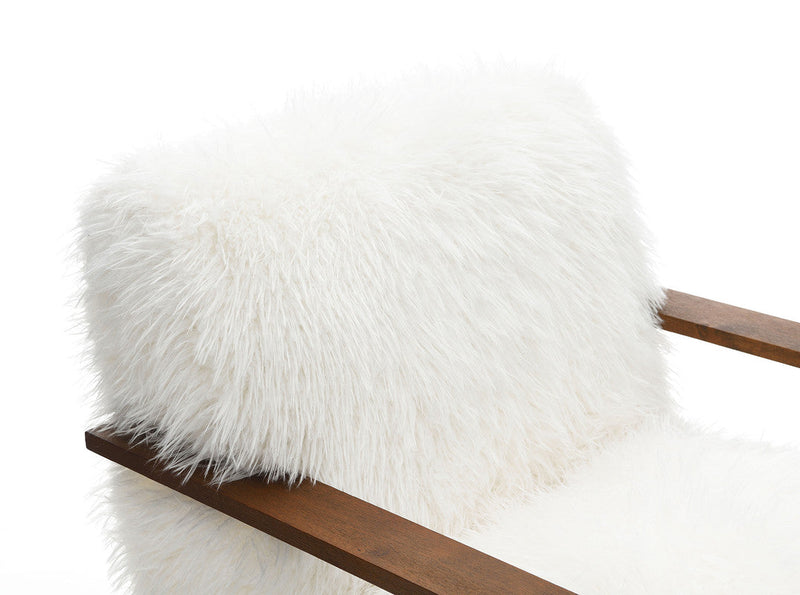 Elardo White Accent Chair