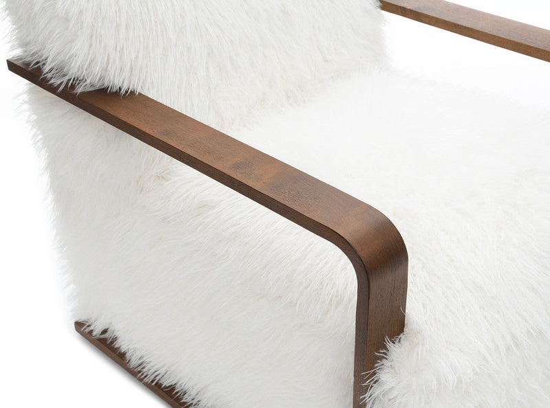 Elardo White Accent Chair