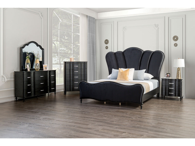 Eleanora Black Queen 4 Piece Bedroom Set