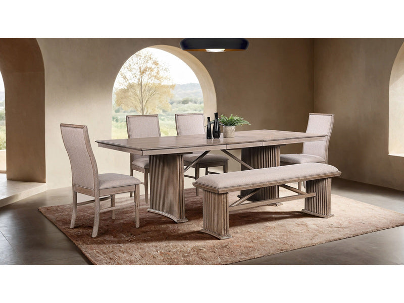 Ellesmere Natural Ash 6 Piece Dining Set