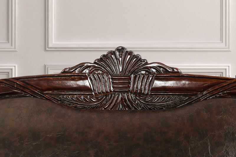 Elpis Brown/Espresso Loveseat