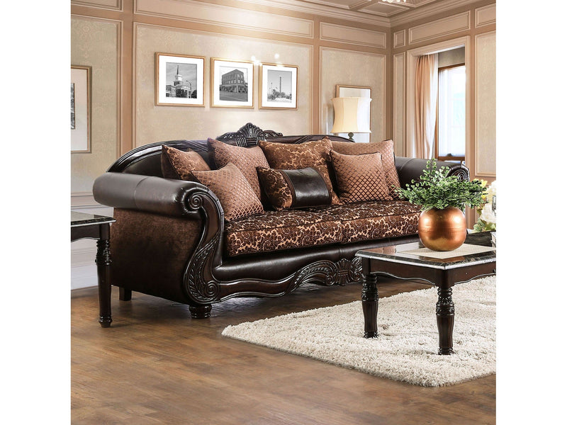 Elpis Brown/Espresso Sofa & Loveseat
