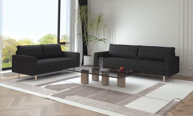 Elverum Black Loveseat