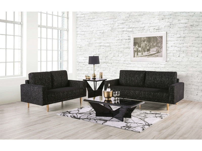 Elverum Black Sofa & Loveseat