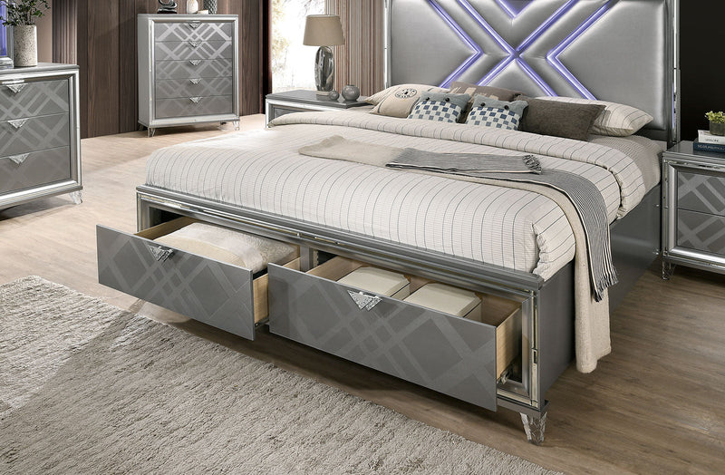 Emmeline Silver 4 Pc. Queen Bedroom Set