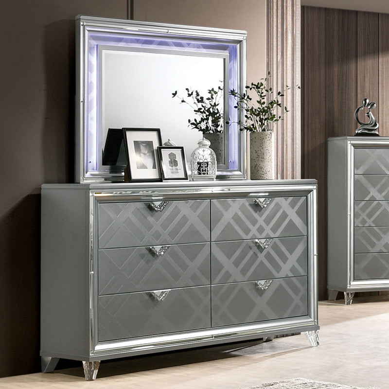 Emmeline Silver 4 Pc. Queen Bedroom Set