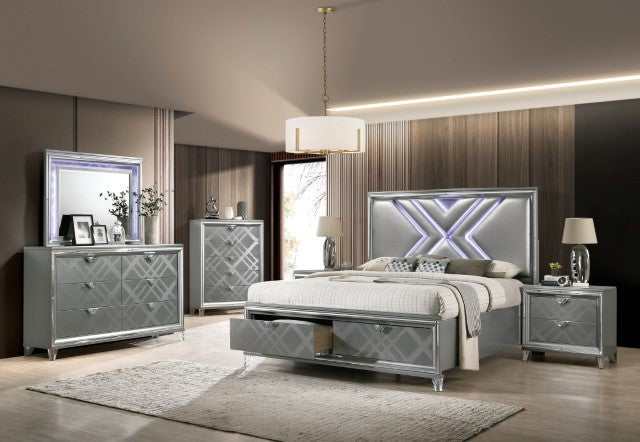 Emmeline Silver Eastern King Bed