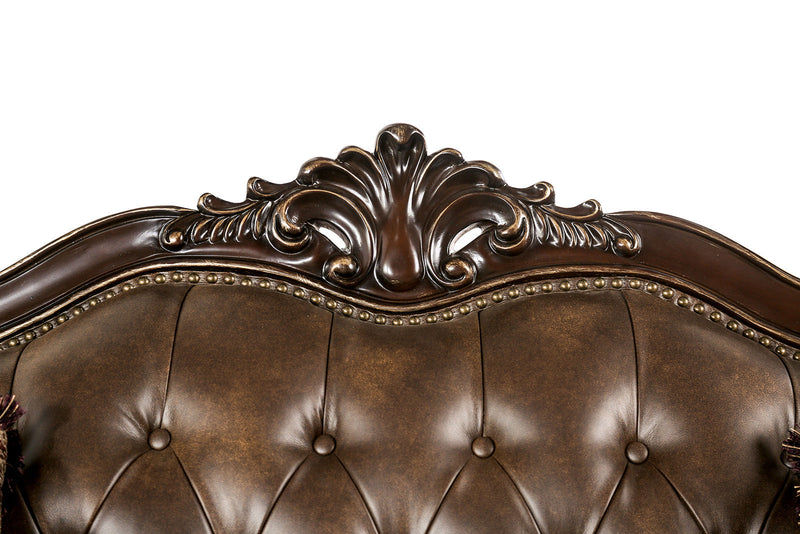 Ensenada Dark Cherry/Brown Loveseat