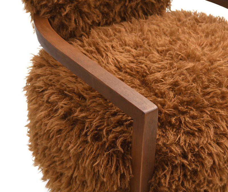 Eramo Camel Brown Accent Chair